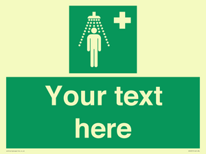 Custom Safety Shower Sign